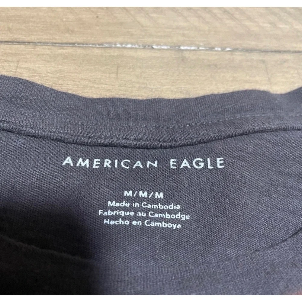 American Eagle Aspen Colorado‎ Graphic Long Sleeve Tee gray Medium